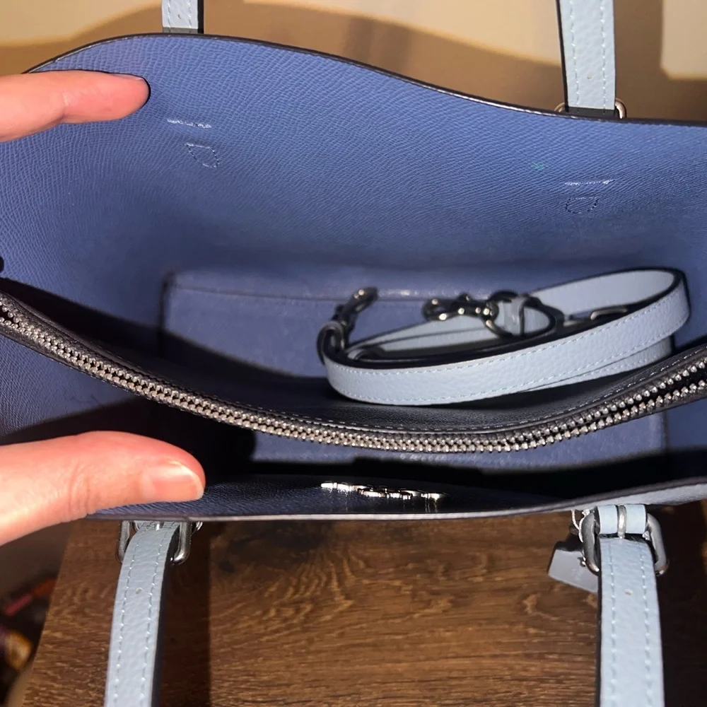 Coach Mollie 25 Baby Blue Tote Bag - Picture 5 of 6